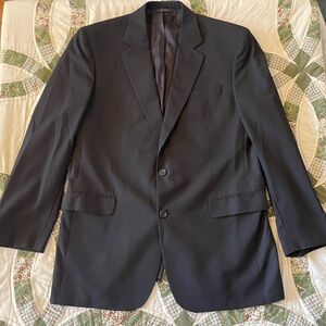 VTG Brooks Brothers Black Wool Suit Jacket Blazer Size 43L